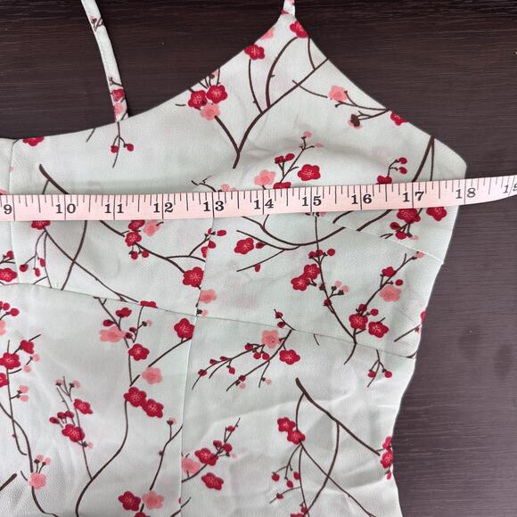 Vintage Express Dress Womens 9/10 Floral Cherry Blossom Y2K 90s Romantic Spring - Picture 9 of 12